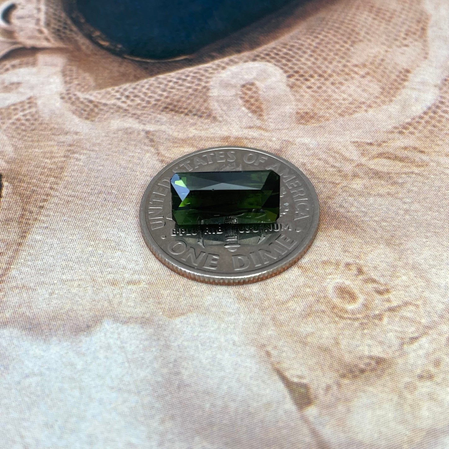 10.5x5mm Natural Deep Green Tourmaline 2.46 CT, Long Octagon Scissor Cut Faceted Loose Gemstone, Earth Mined Gem