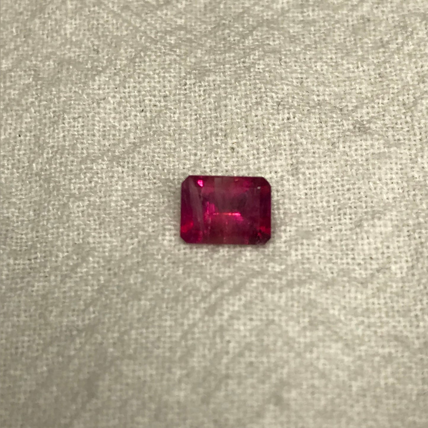 0.48 Ct Red Beryl 6x4.5mm Emerald Cut, Natural Wah Wah Utah Red Beryl, Faceted Bixbite