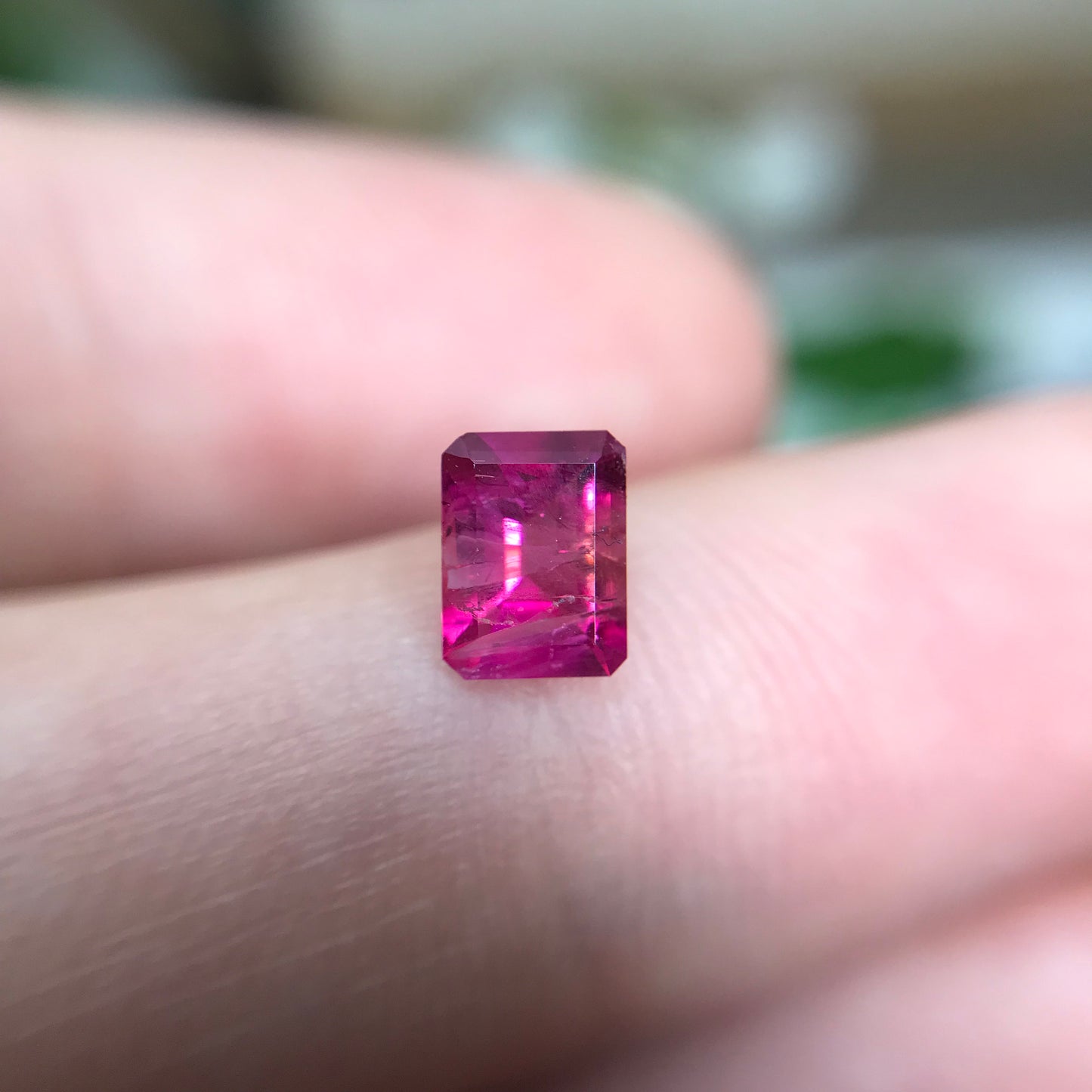 0.48 Ct Red Beryl 6x4.5mm Emerald Cut, Natural Wah Wah Utah Red Beryl, Faceted Bixbite