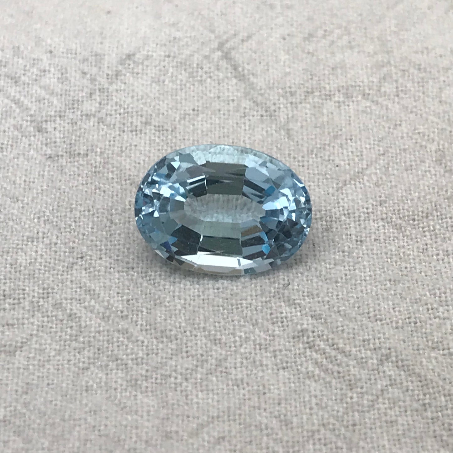 7.9 Carat Blue Topaz Oval Cut 14x10mm Loose Gem, Faceted Topaz