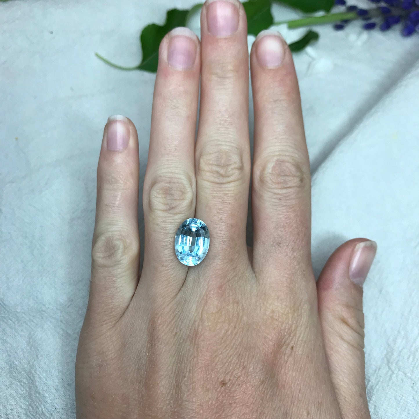 7.9 Carat Blue Topaz Oval Cut 14x10mm Loose Gem, Faceted Topaz