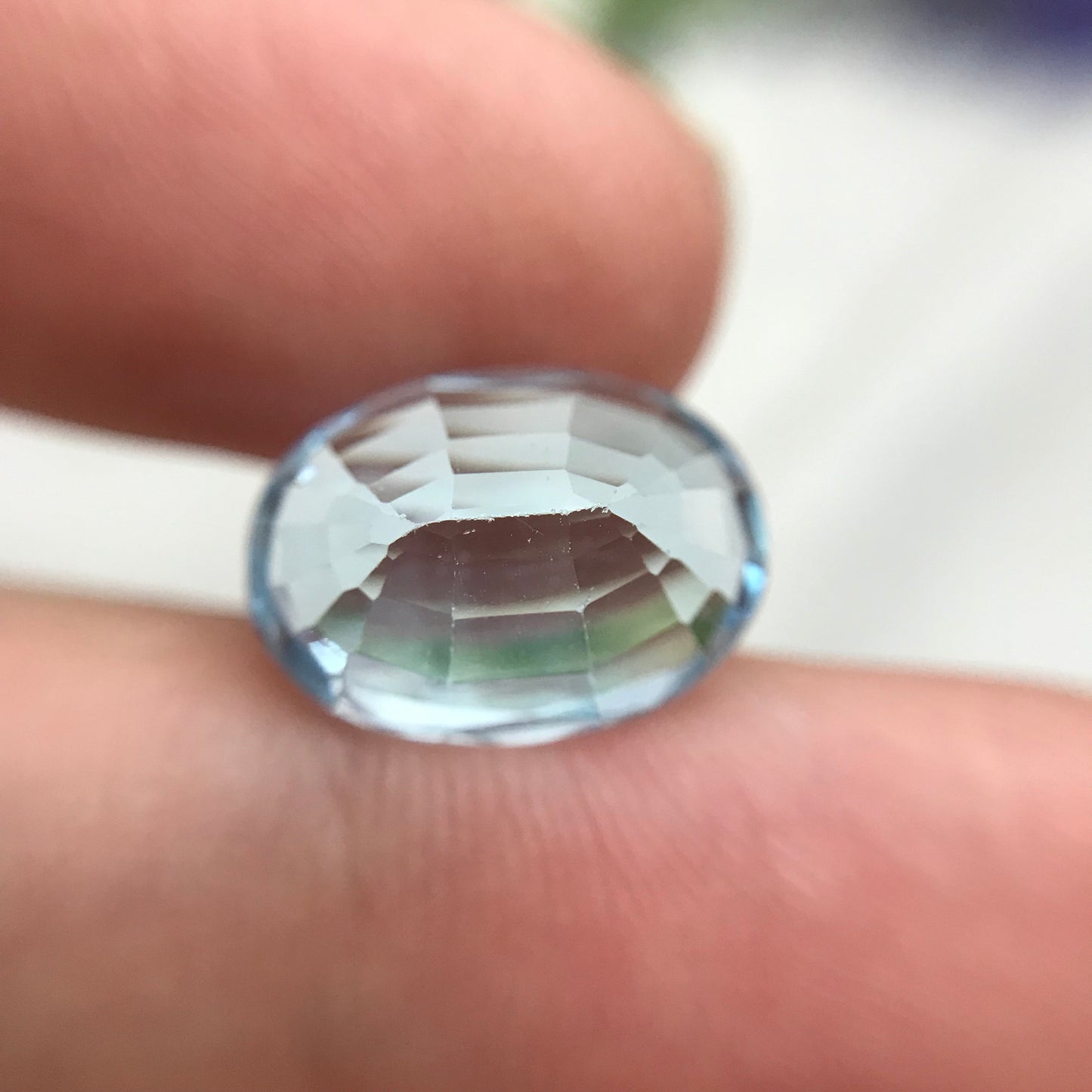 7.9 Carat Blue Topaz Oval Cut 14x10mm Loose Gem, Faceted Topaz