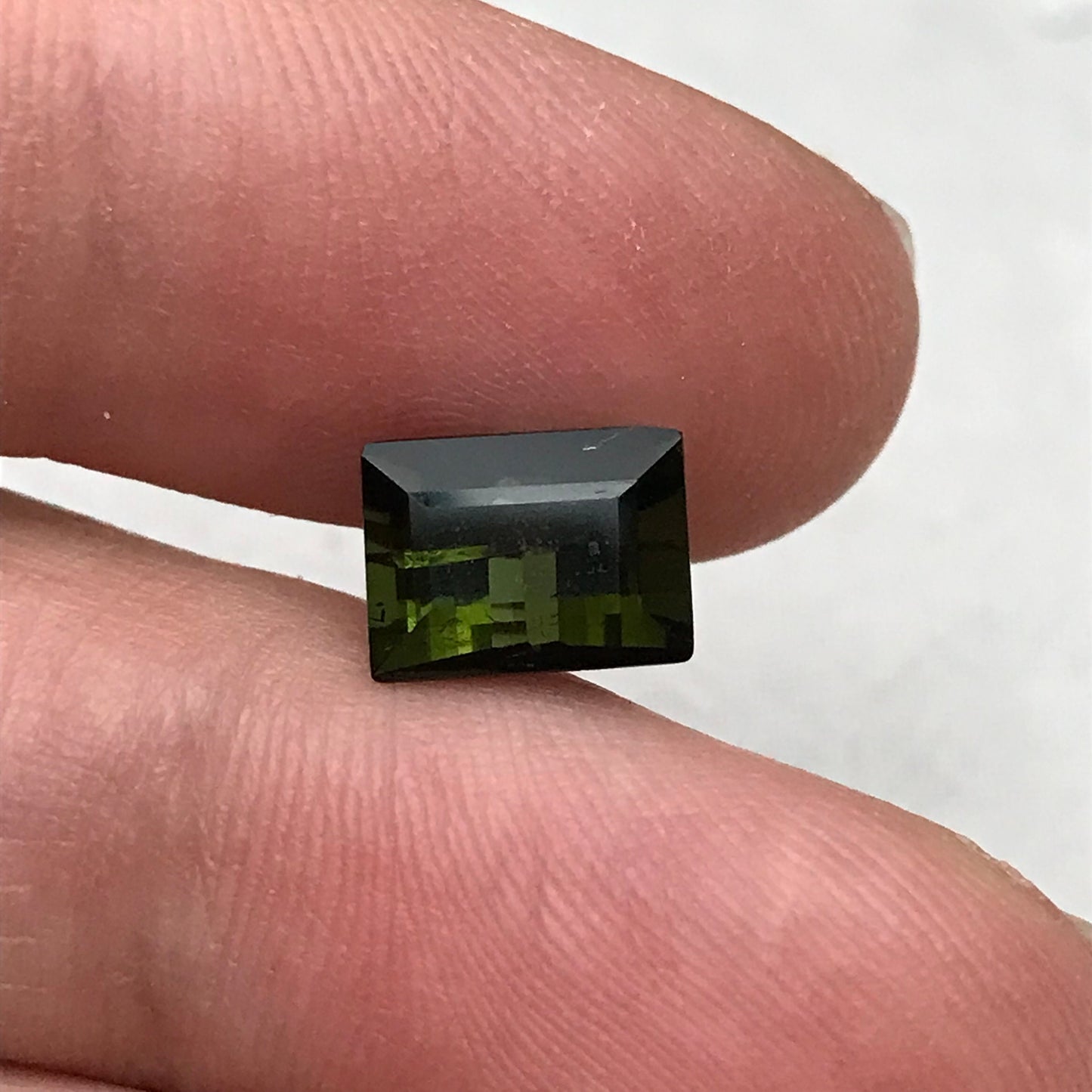 2.44 carat Natural Green Tourmaline, 8.5x6.5mm Scissor Cut Faceted Loose Gemstone