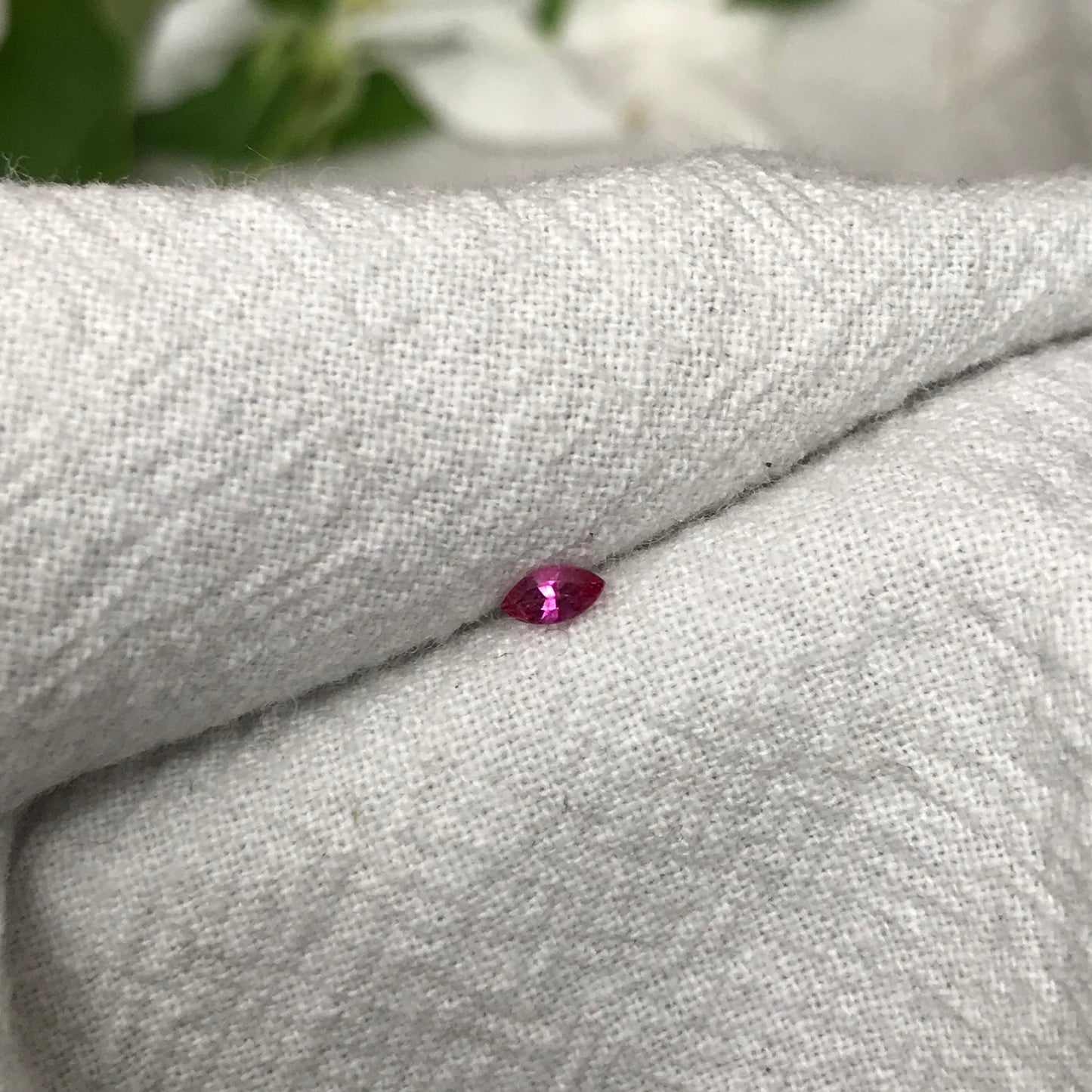 4x2mm Red Beryl, Faceted Bixbite, 0.09 Carat, Natural Little Red Beryl, Good Clarity