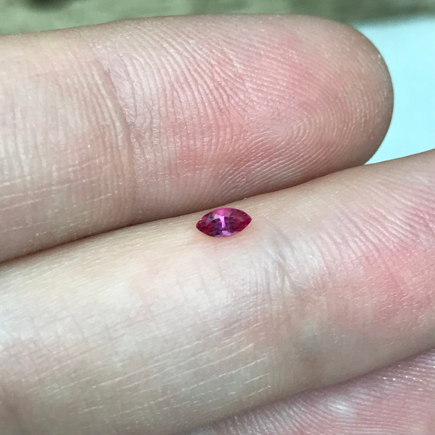 4x2mm Red Beryl, Faceted Bixbite, 0.09 Carat, Natural Little Red Beryl, Good Clarity