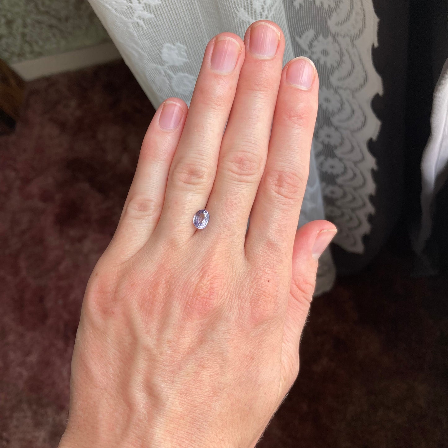 1 Ct Natural Purple Spinel 7x5.5mm Oval Cut Loose Faceted Gem Carat Loose Gemstone, Light Purple Stone, Flowing Gems