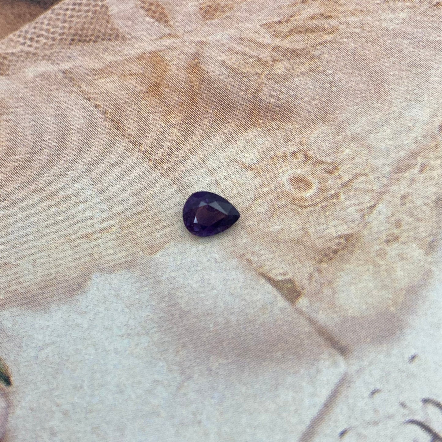 Natural Purple Sapphire 0.56 Carat 5.5x4.5mm Pear Tear Drop, Corundum Faceted Loose Unmounted Earth Mined Gemstone