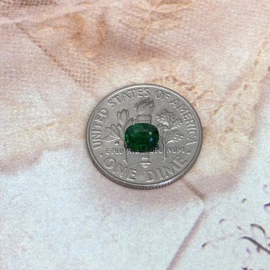 5x4mm carat Natural Green Tsavorite Garnet 0.41 carat Oval Cut, Faceted Loose Rich Green