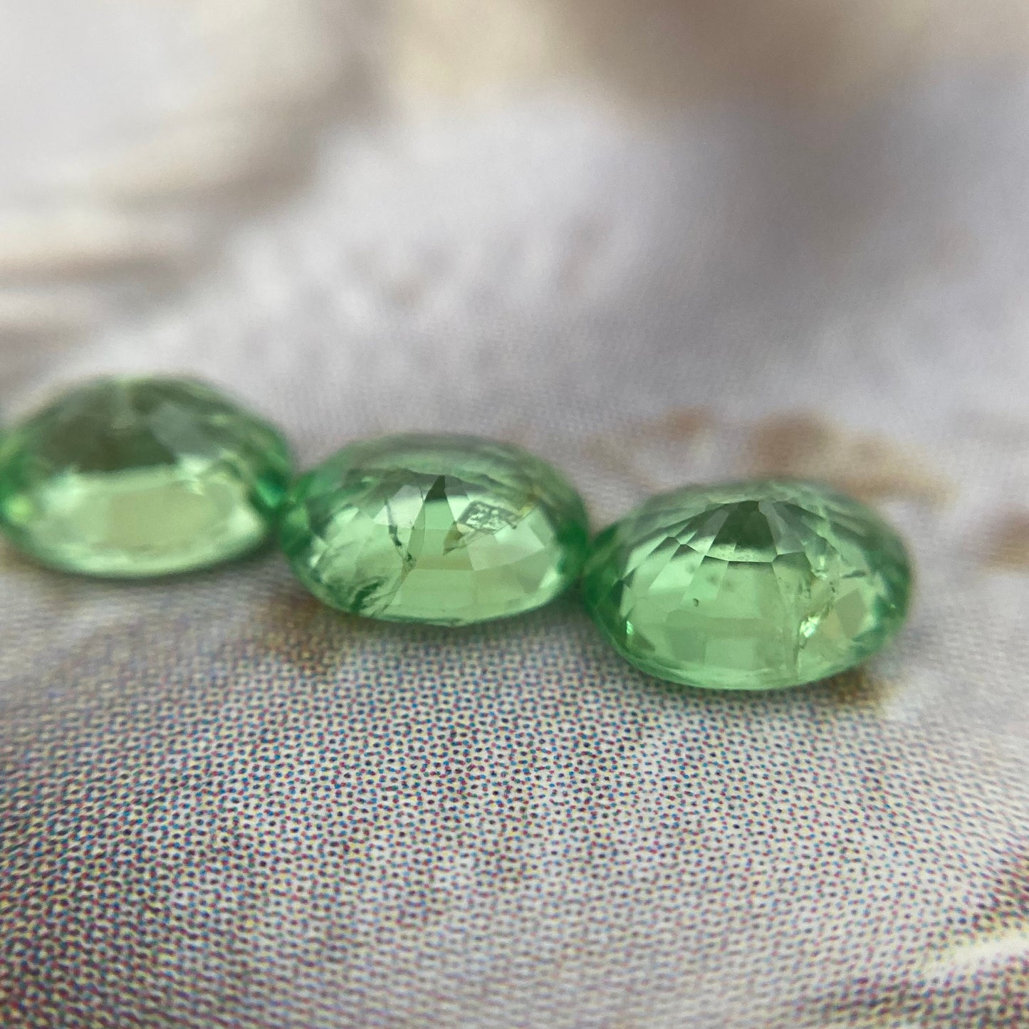 5 pcs Natural Green Tsavorite Garnet Approx. 5x4mm 2 CTW Faceted Oval Genuine Gemstone Unmounted Loose Gem Earth Mined Green Garnet,