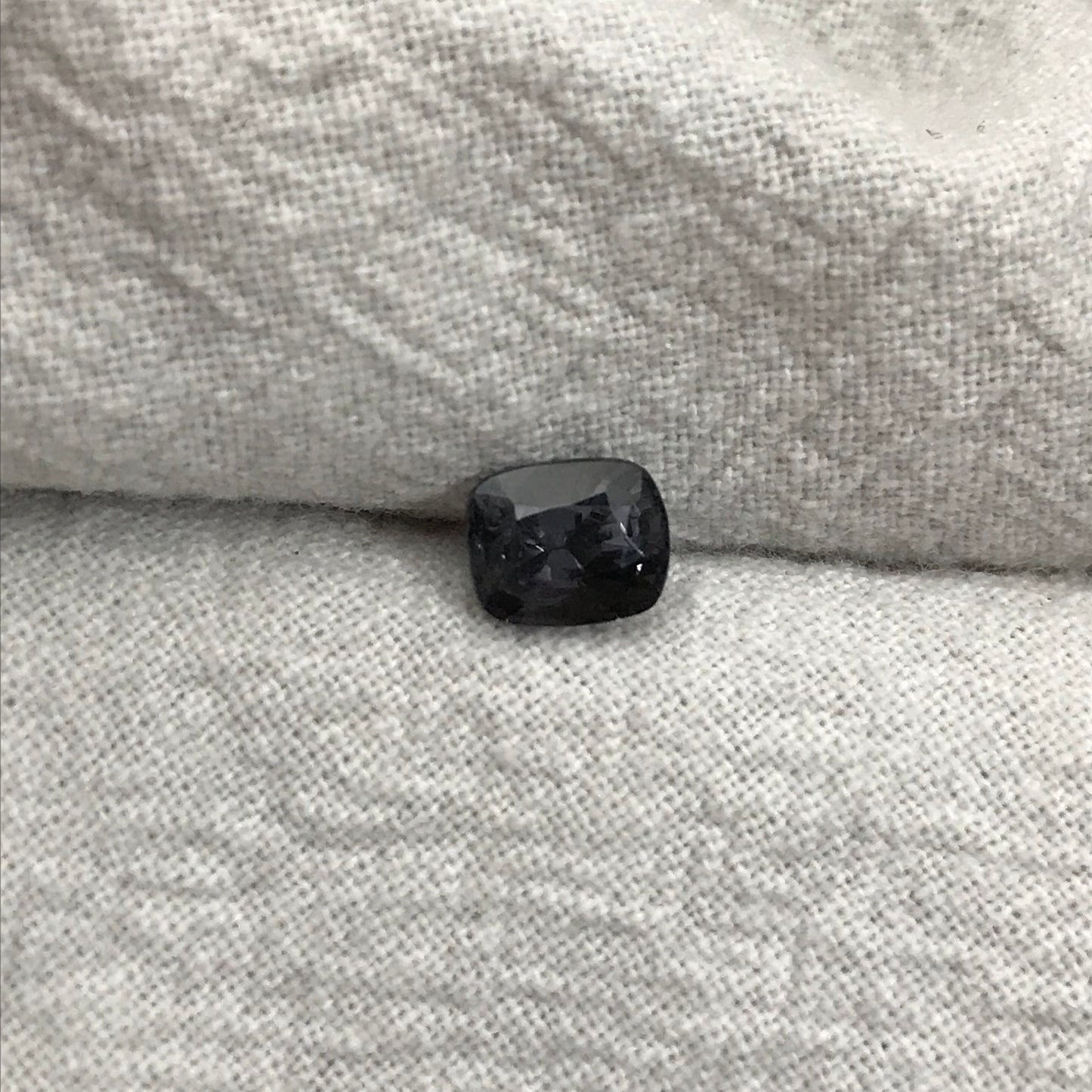 1.15 Carat Grey Purple Spinel 6.5x5.3mm Rectangle Cushion Cut, Faceted Loose Gemstone