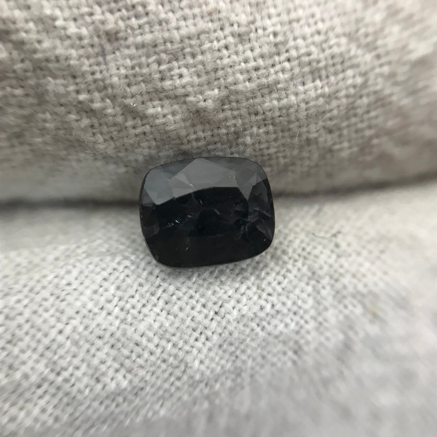 1.15 Carat Grey Purple Spinel 6.5x5.3mm Rectangle Cushion Cut, Faceted Loose Gemstone