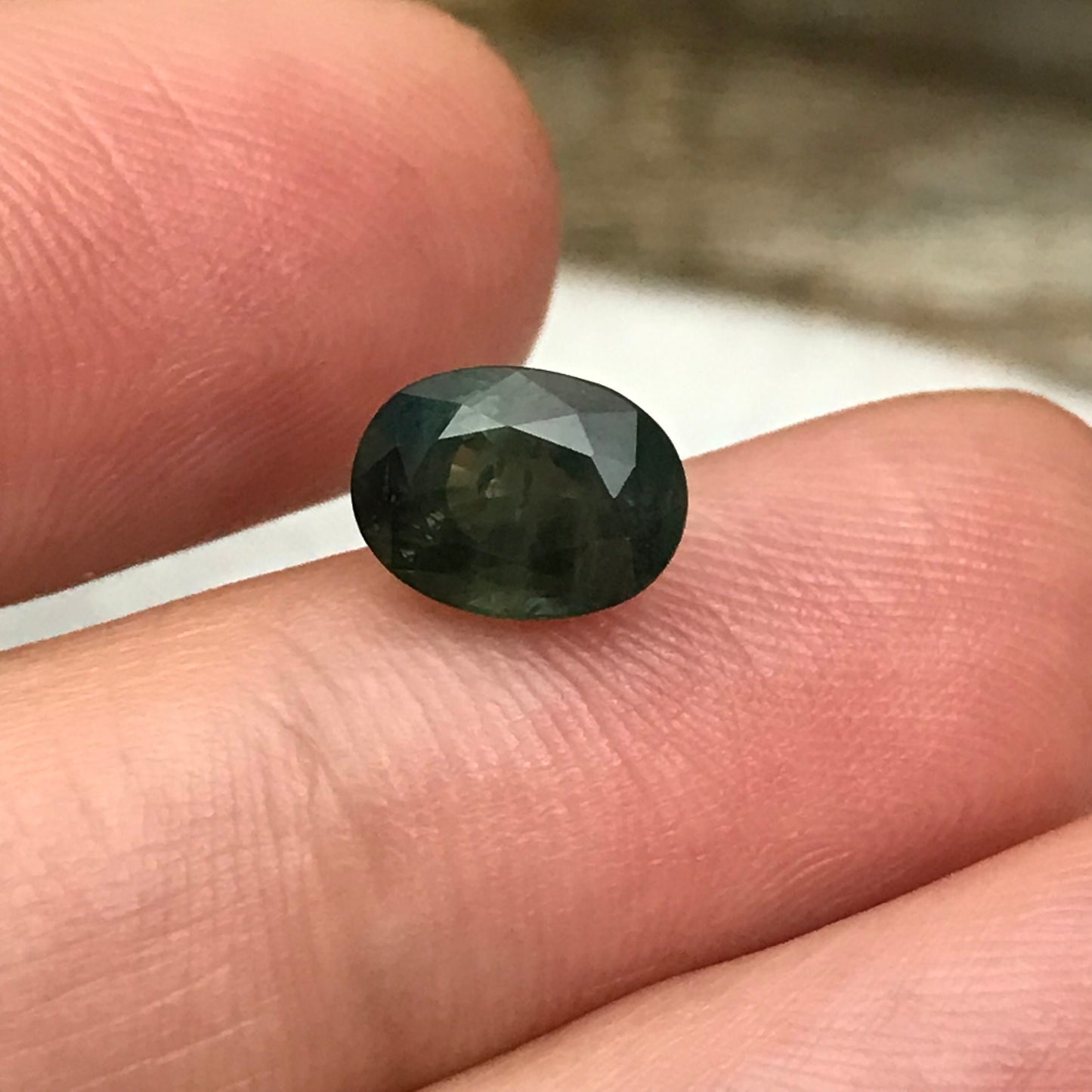 2.32 Carat Green Sapphire 8.18x6.05mm Oval Cut,  Heated Sapphire, Africa, Faceted Loose Gemstone