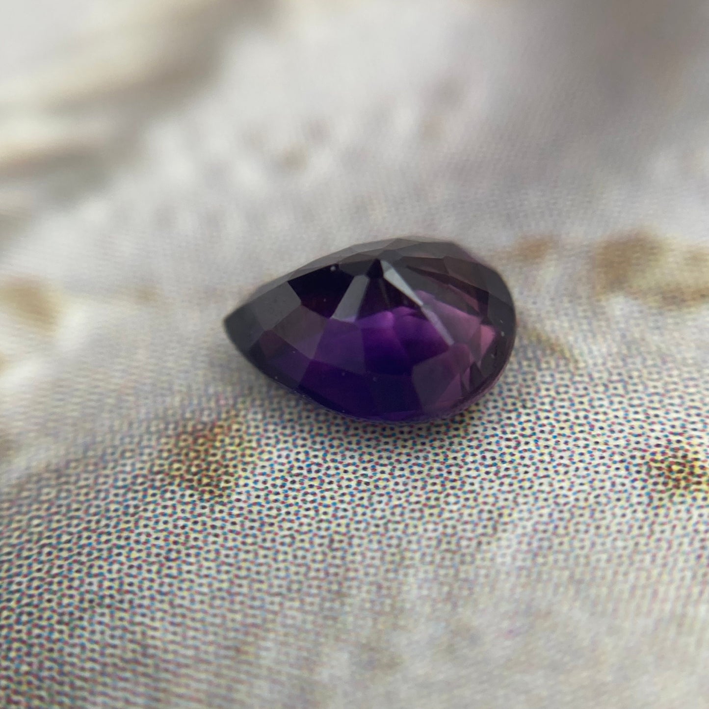 Natural Purple Sapphire 0.56 Carat 5.5x4.5mm Pear Tear Drop, Corundum Faceted Loose Unmounted Earth Mined Gemstone