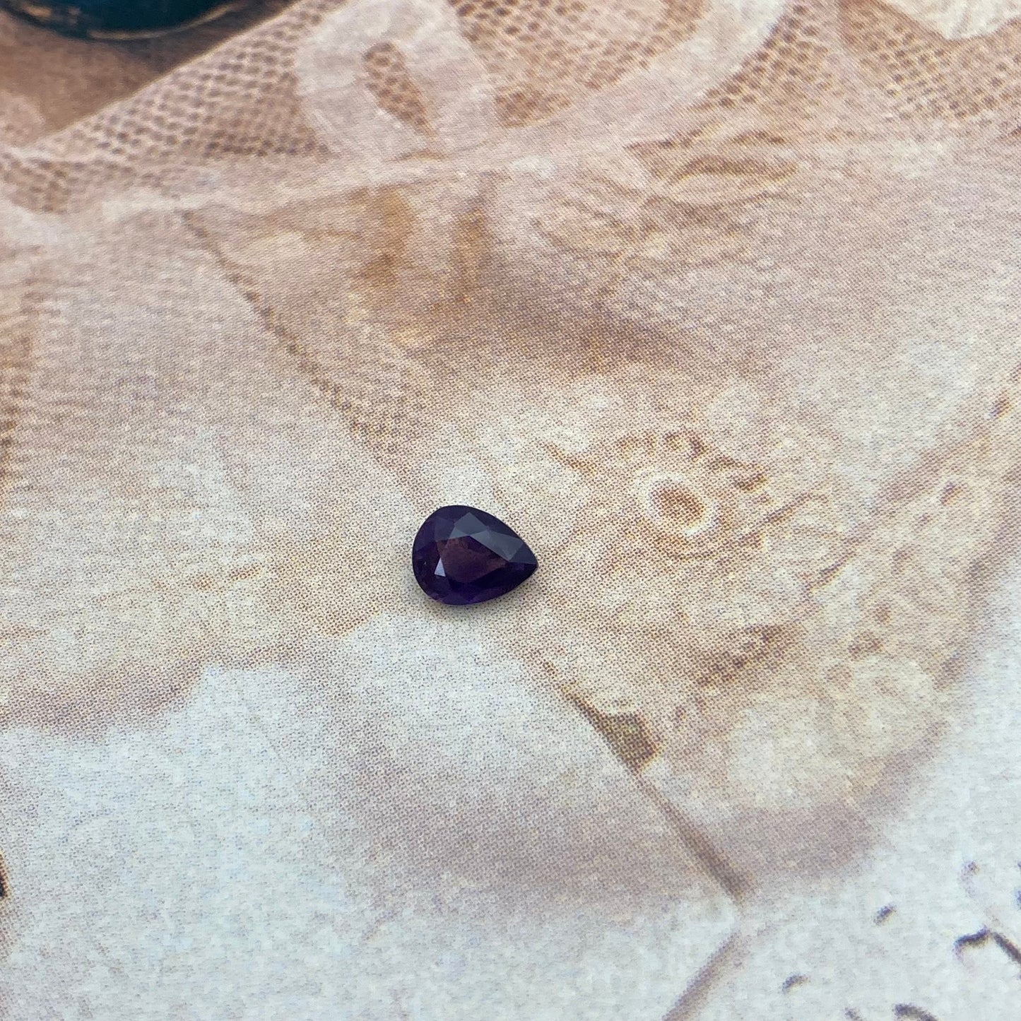 Natural Purple Sapphire 0.56 Carat 5.5x4.5mm Pear Tear Drop, Corundum Faceted Loose Unmounted Earth Mined Gemstone