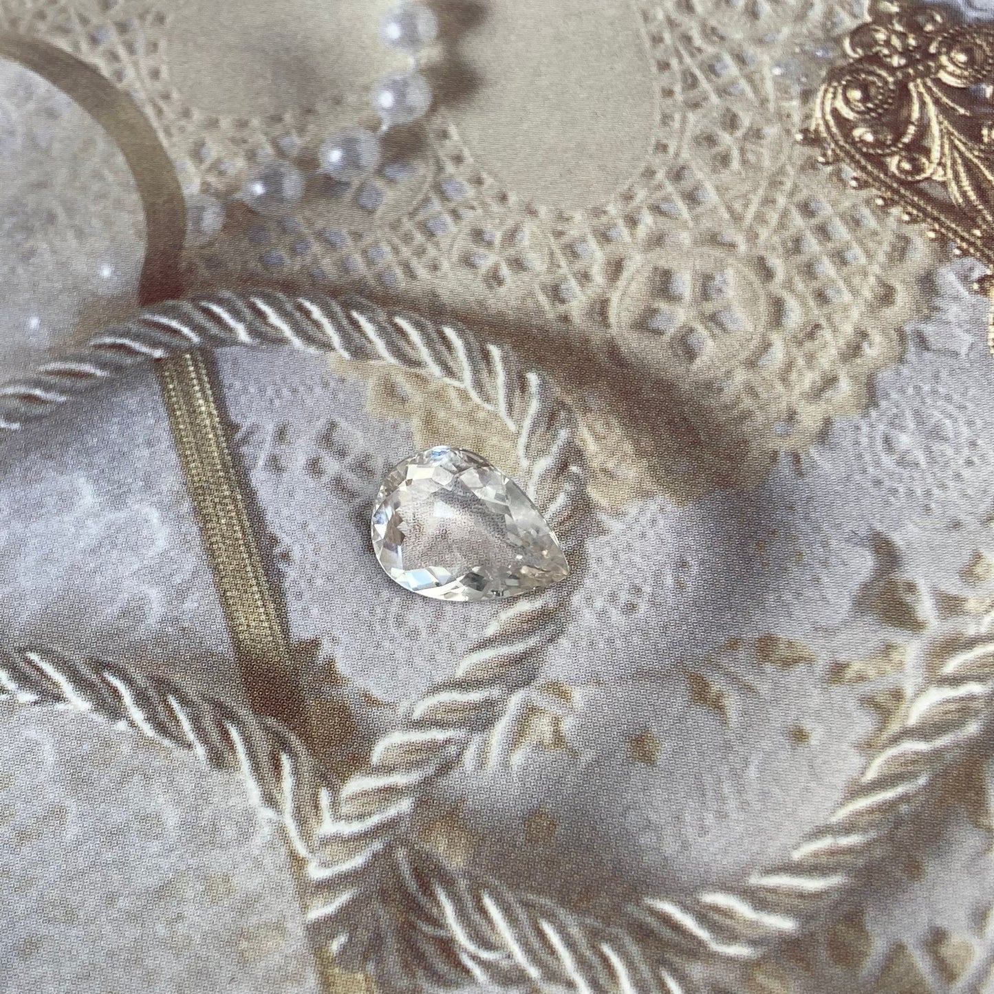 2.53 CT Very Light Morganite 11.5x8.5mm Pear Cut, Nearly Colorless Light Peach Beryl Loose Gemstone, Unmounted Gem