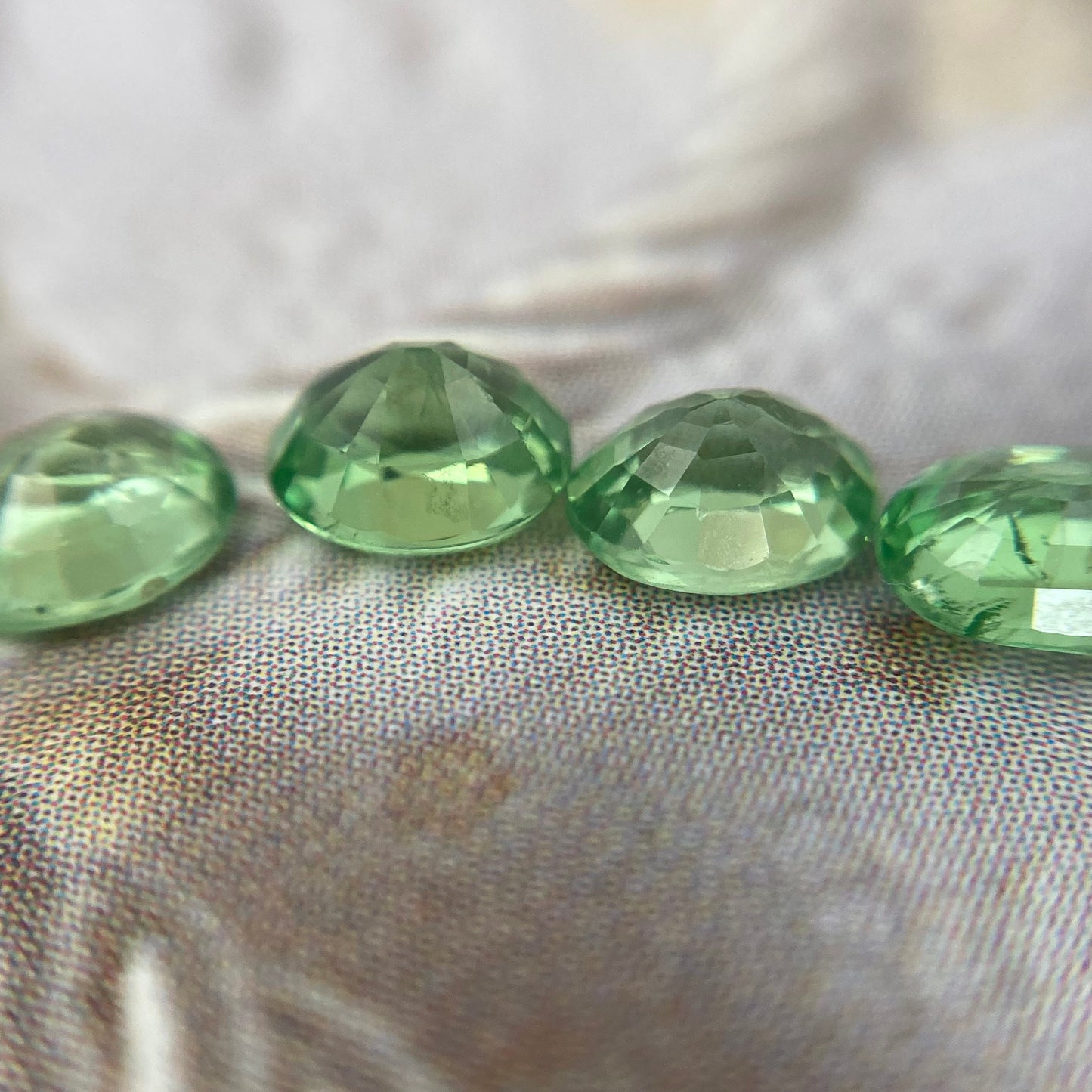 5 pcs Natural Green Tsavorite Garnet Approx. 5x4mm 2 CTW Faceted Oval Genuine Gemstone Unmounted Loose Gem Earth Mined Green Garnet,
