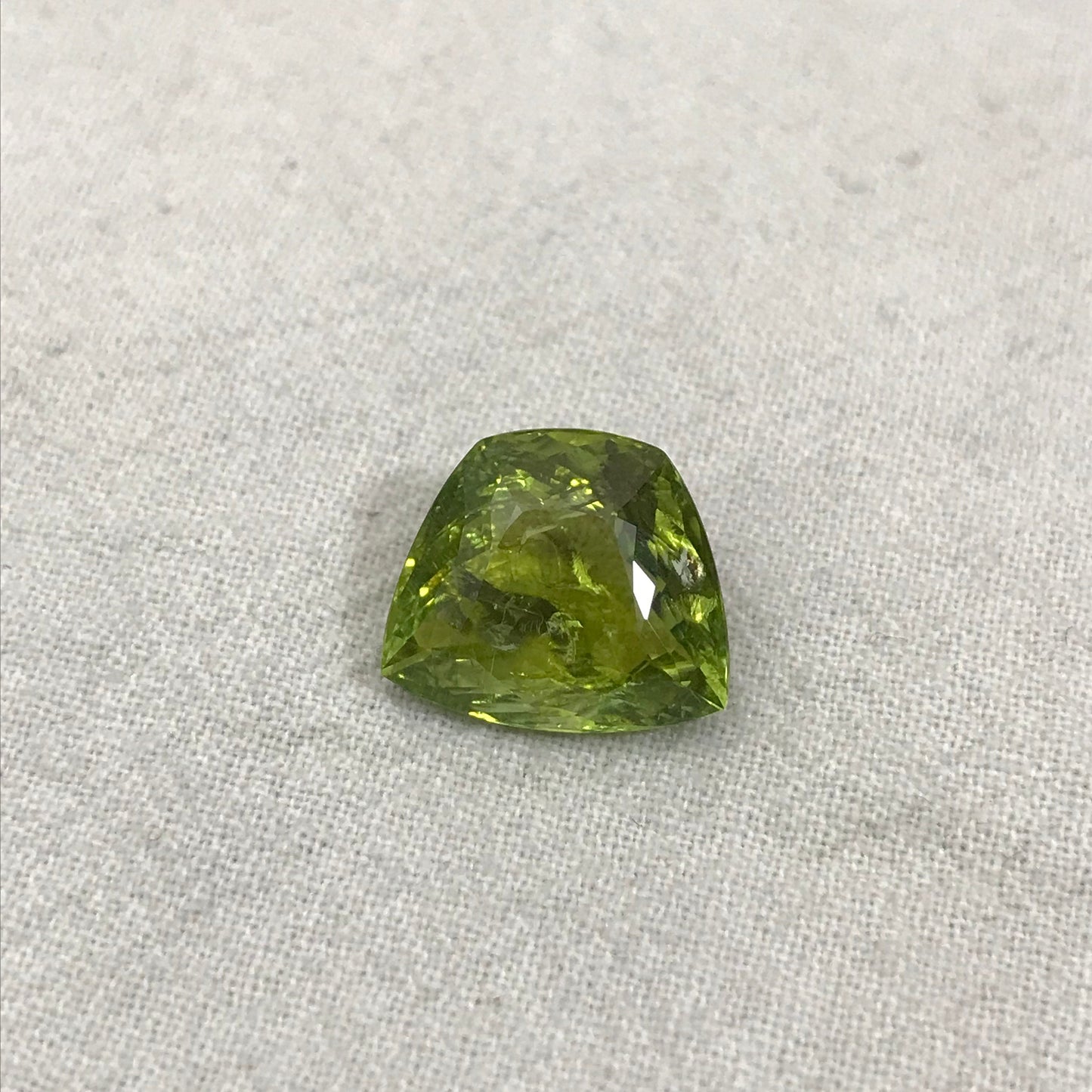 8.06 Carat Green Tourmaline 13.85x12.0mm Cushion Trapeze Cut, Faceted Loose Gemstone
