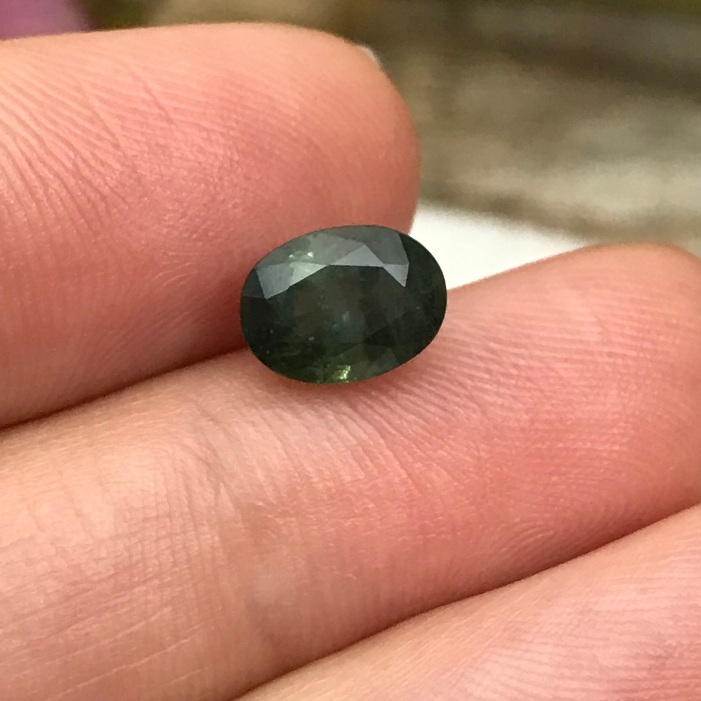 2.32 Carat Green Sapphire 8.18x6.05mm Oval Cut,  Heated Sapphire, Africa, Faceted Loose Gemstone