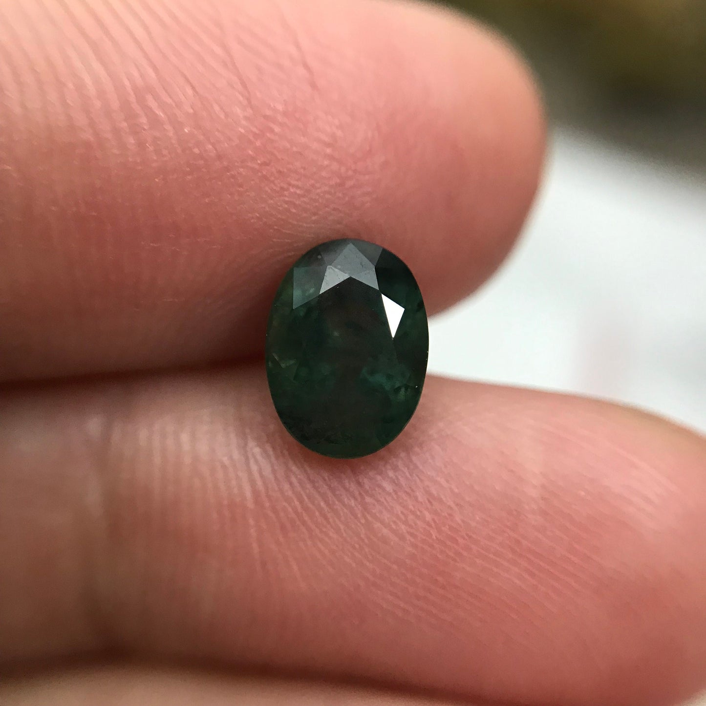 2.32 Carat Green Sapphire 8.18x6.05mm Oval Cut,  Heated Sapphire, Africa, Faceted Loose Gemstone