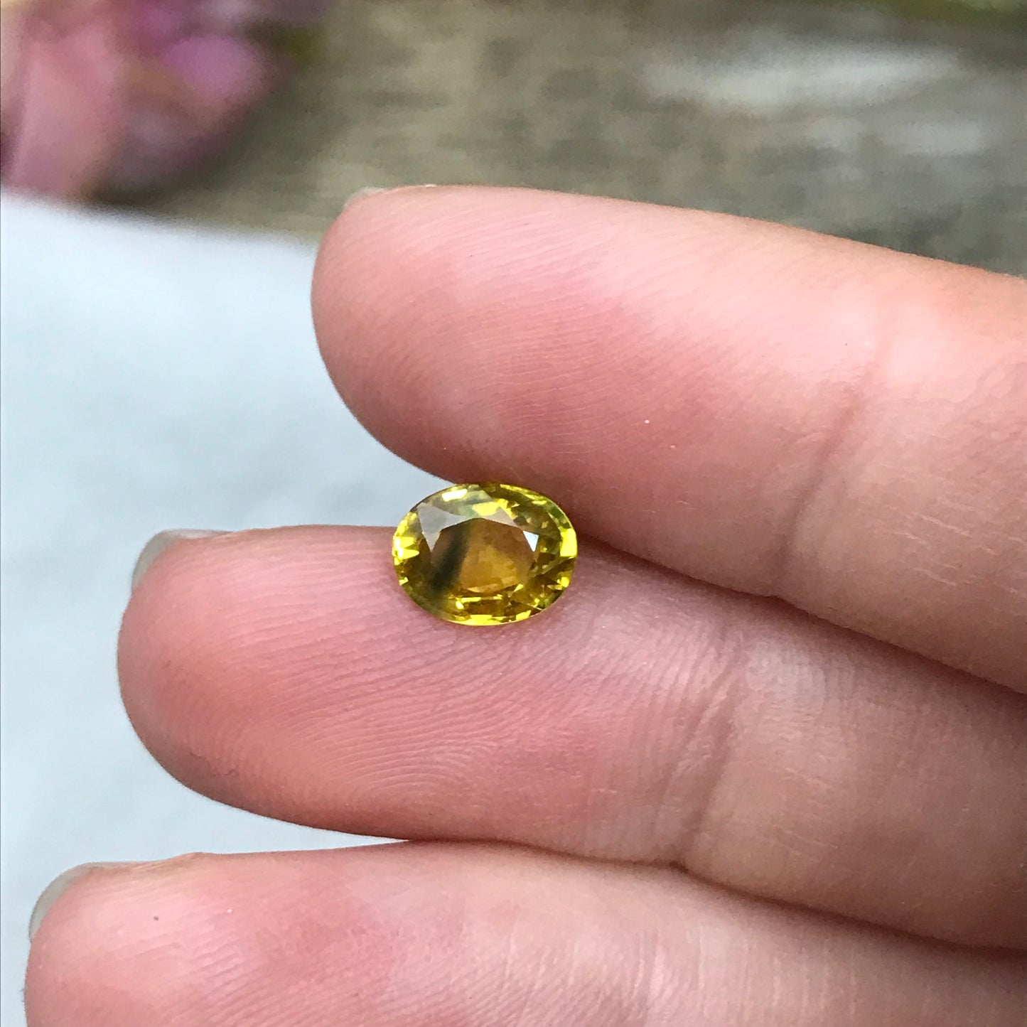 1.63 Carat Heated Yellow Sapphire 7.65x5.9mm Oval Cut, Faceted Loose Gemstone, Australia