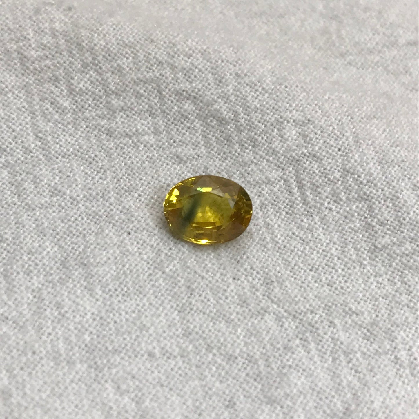 1.63 Carat Heated Yellow Sapphire 7.65x5.9mm Oval Cut, Faceted Loose Gemstone, Australia