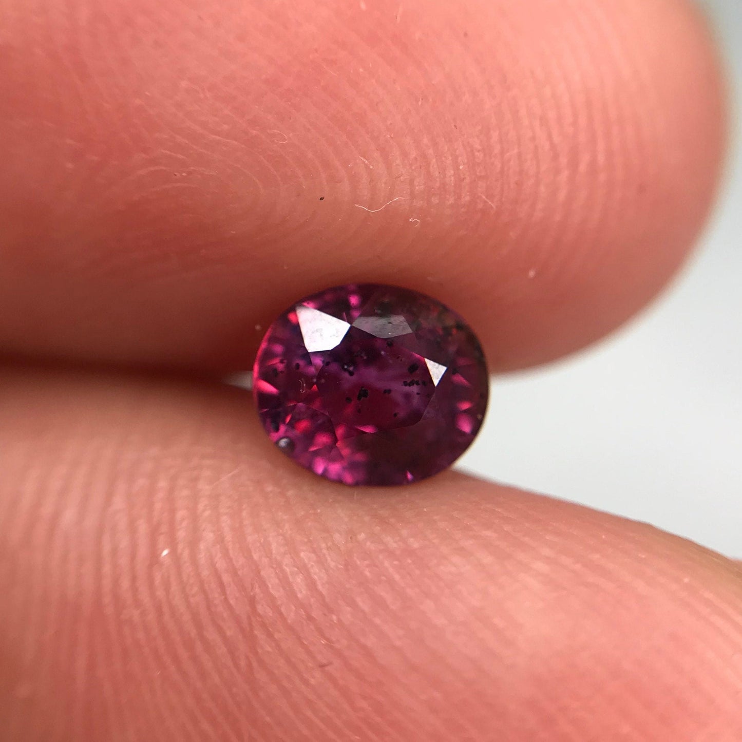 1.25 carat Unheated Purple Sapphire 6.1x5.18mm Oval Cut, Faceted Loose Natural Madagascar Sapphire