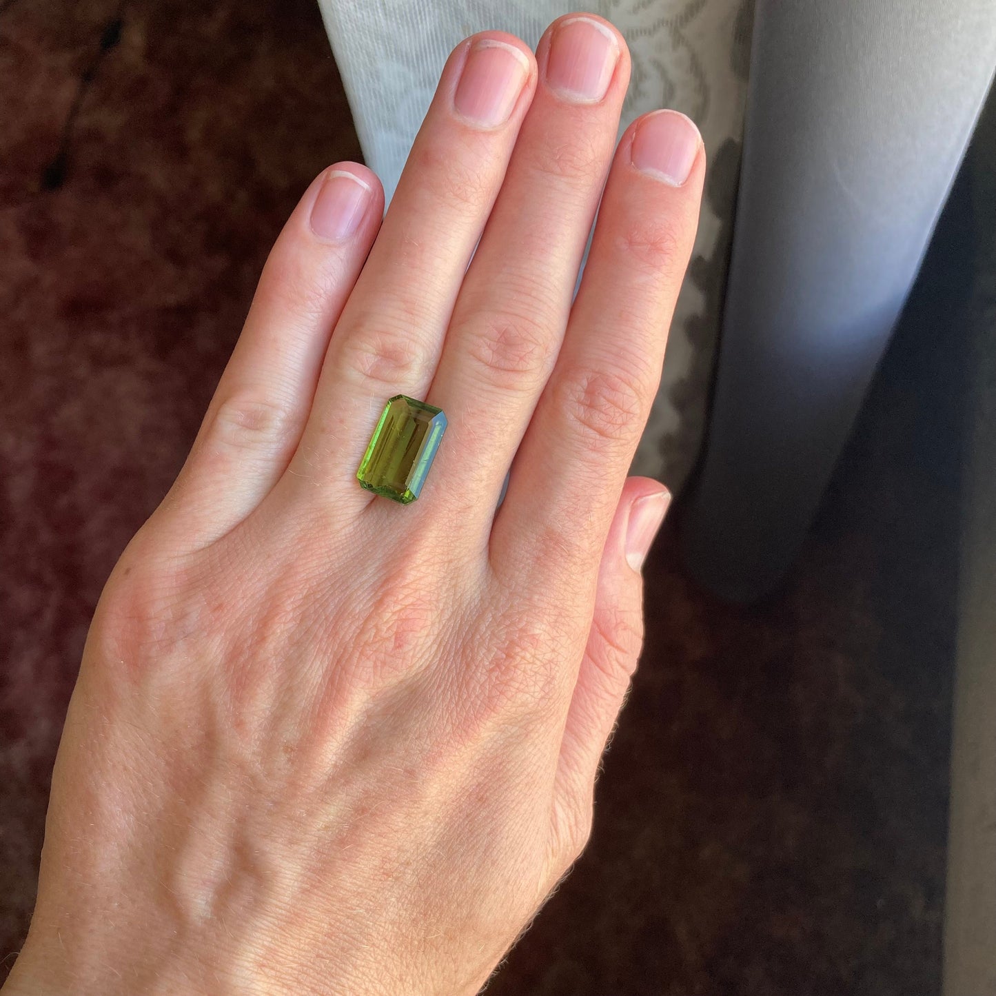 Natural Green Tourmaline 15x9.5mm 5.53 carat Octagon Cut Faceted Loose Unmounted Gem Gemstone