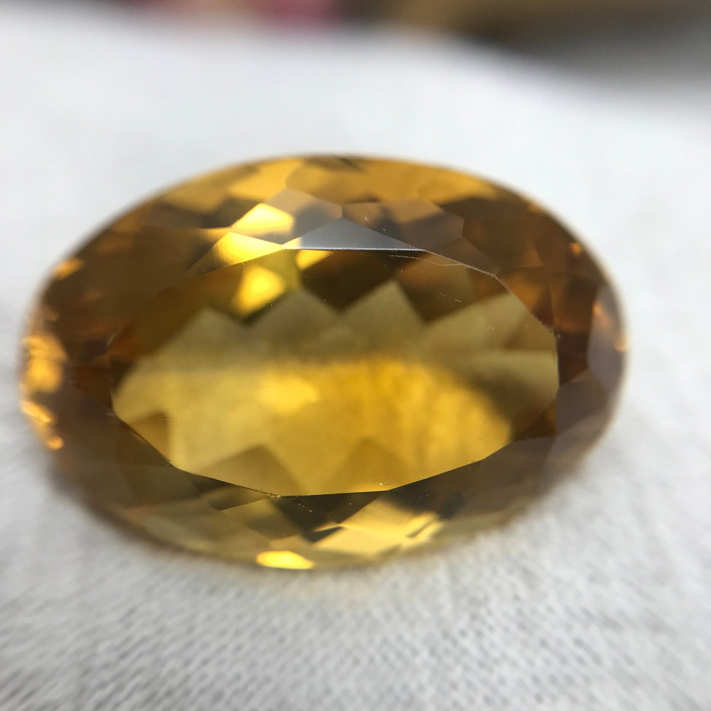 22.1x15.1mm Orange Citrine 21.9 carat Oval Cut, Faceted Loose Gemstone