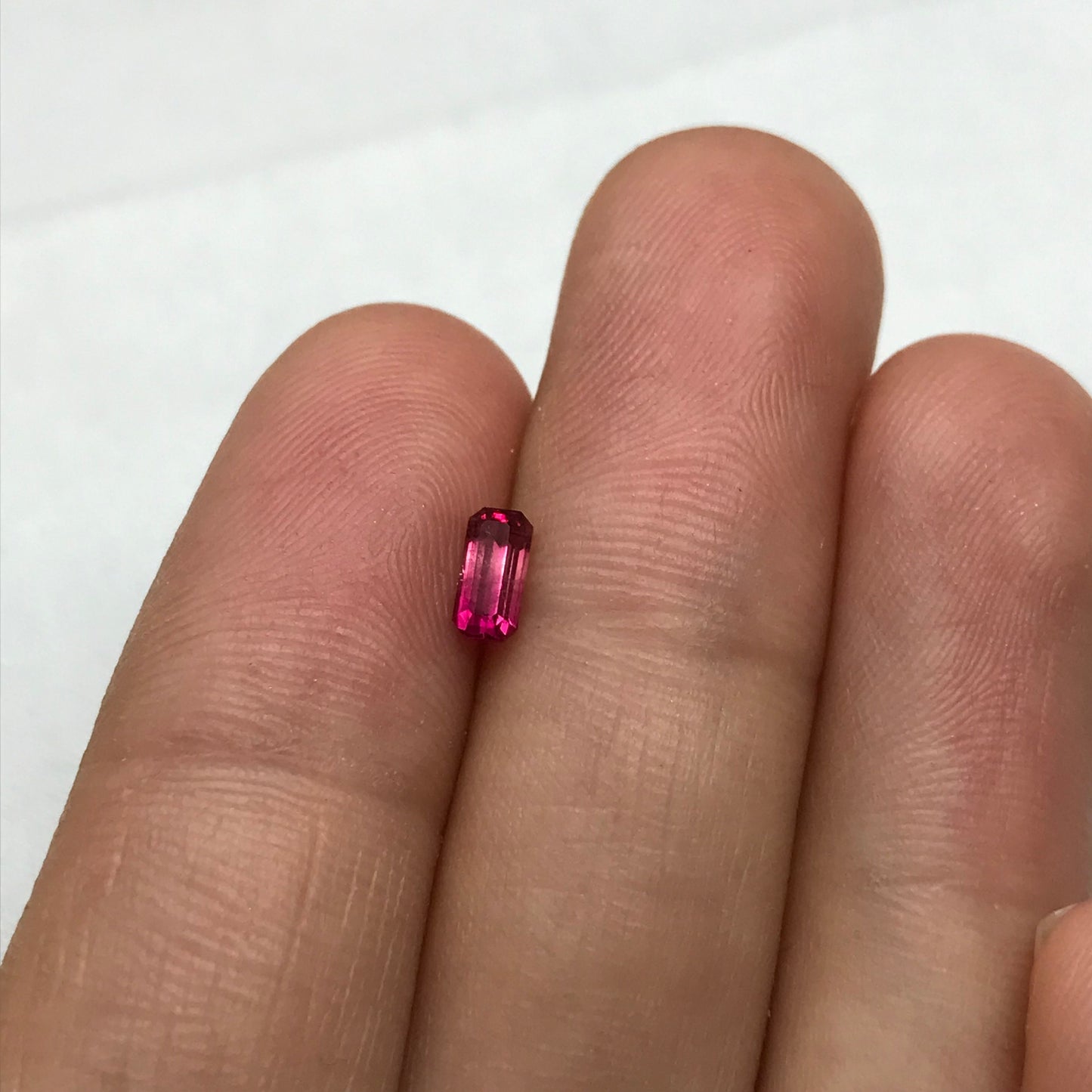 0.35 Carat Natural Red Beryl 5.75x2.8mm Emerald Cut, Utah Red Beryl, Faceted Loose Bixbite
