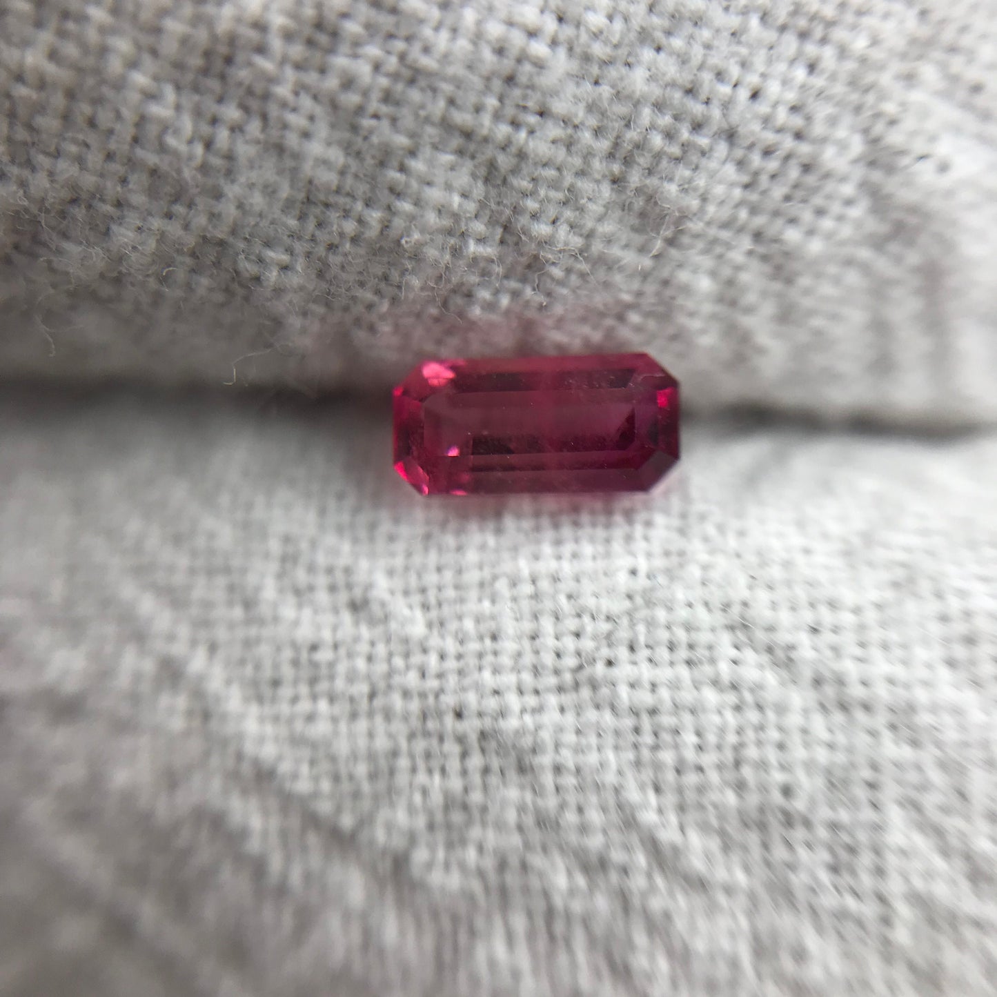 0.35 Carat Natural Red Beryl 5.75x2.8mm Emerald Cut, Utah Red Beryl, Faceted Loose Bixbite
