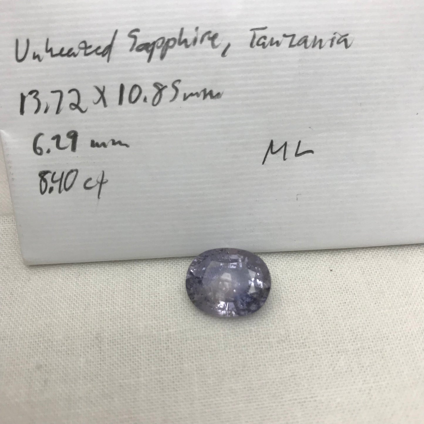 8.4 Carat Unheated Purple Blue Color Shift Sapphire 13.72x10.85mm Oval Cut, Faceted Loose Natural Tanzania Sapphire