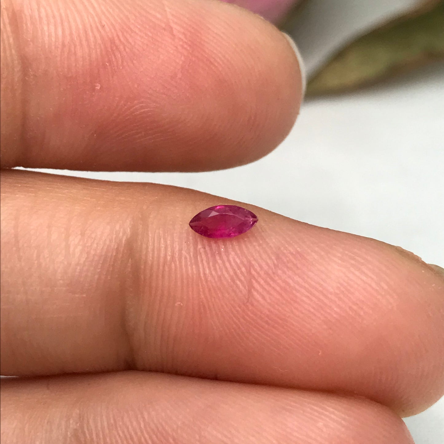 0.11 Carat Utah Red Beryl 5.1x2.45mm Marquise Cut, Faceted Loose Bixbite