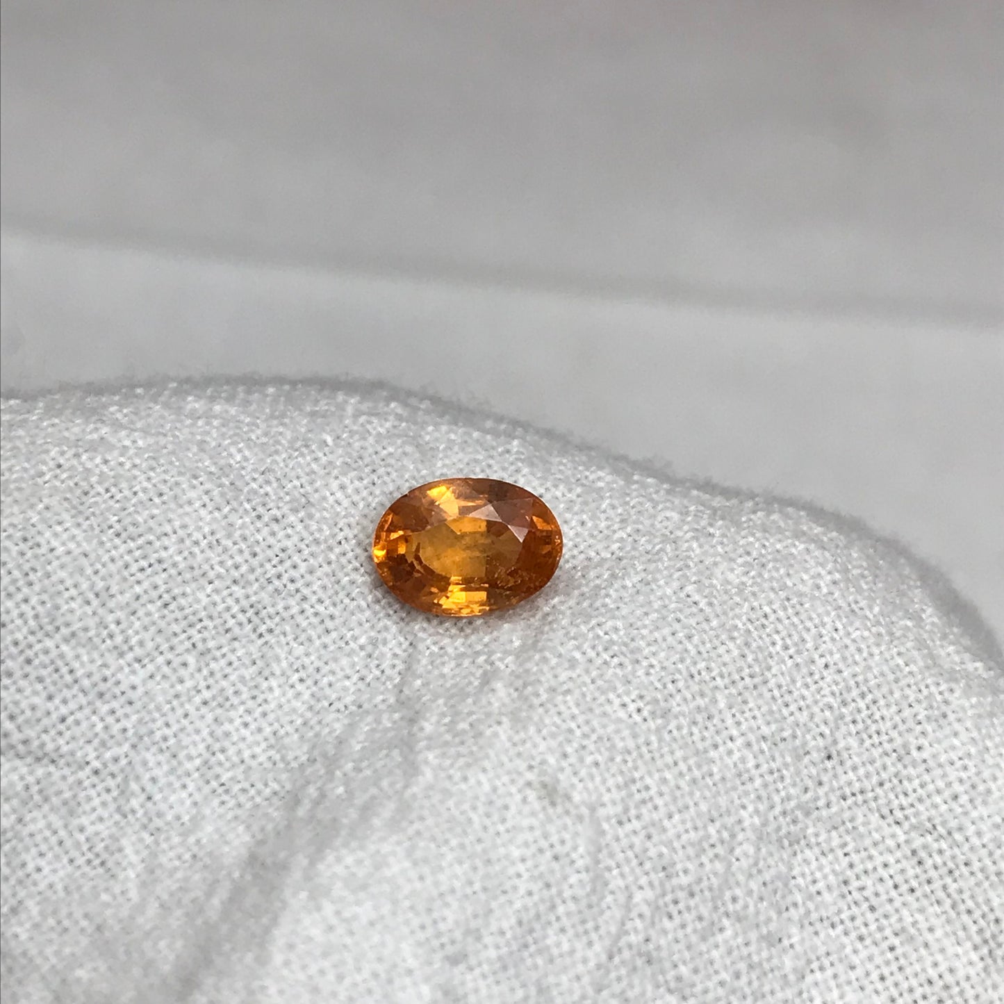 1 Carat Spessartite Garnet 6.8x4.95mm Oval Cut, Faceted Loose Orange Garnet