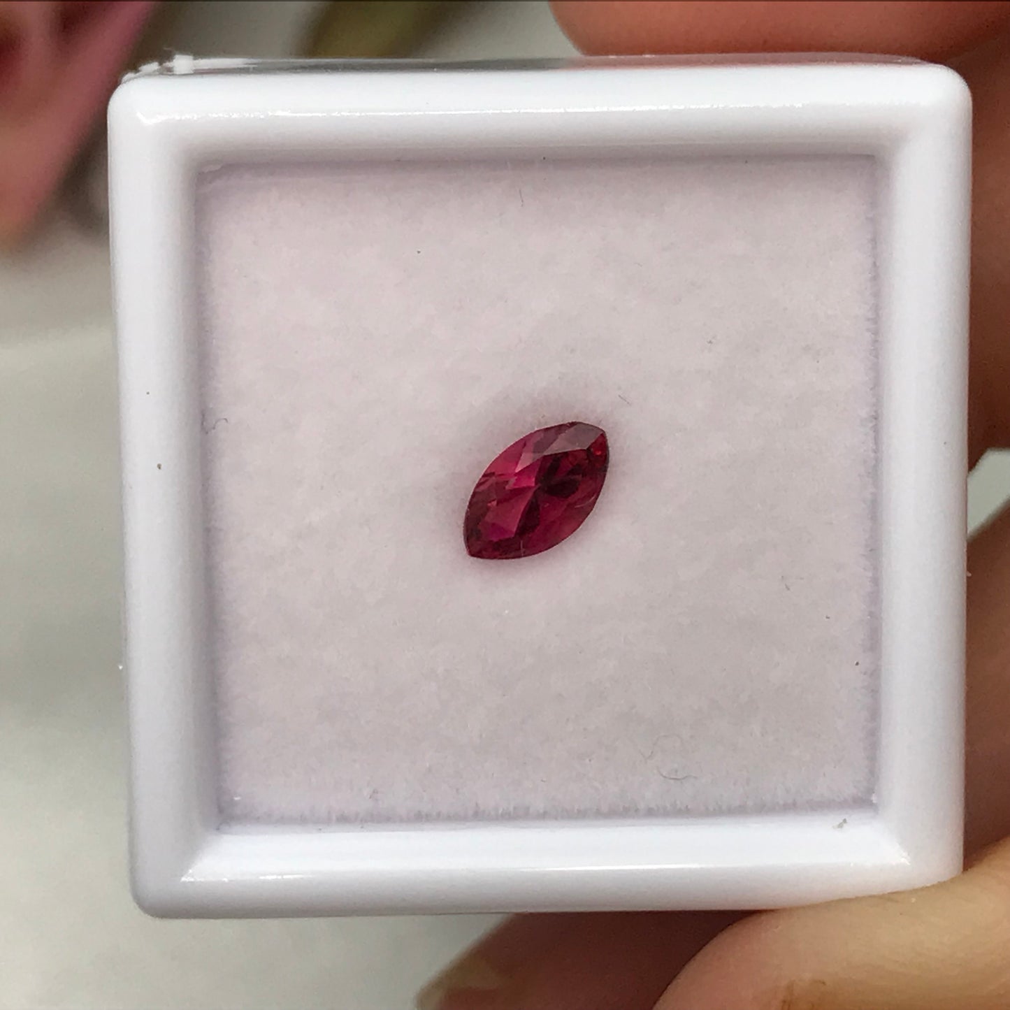 VVS 0.32 Carat Red Beryl 6.3x3.65mm Marquise Cut, Faceted Loose Natural Bixbite, Excellent Clarity