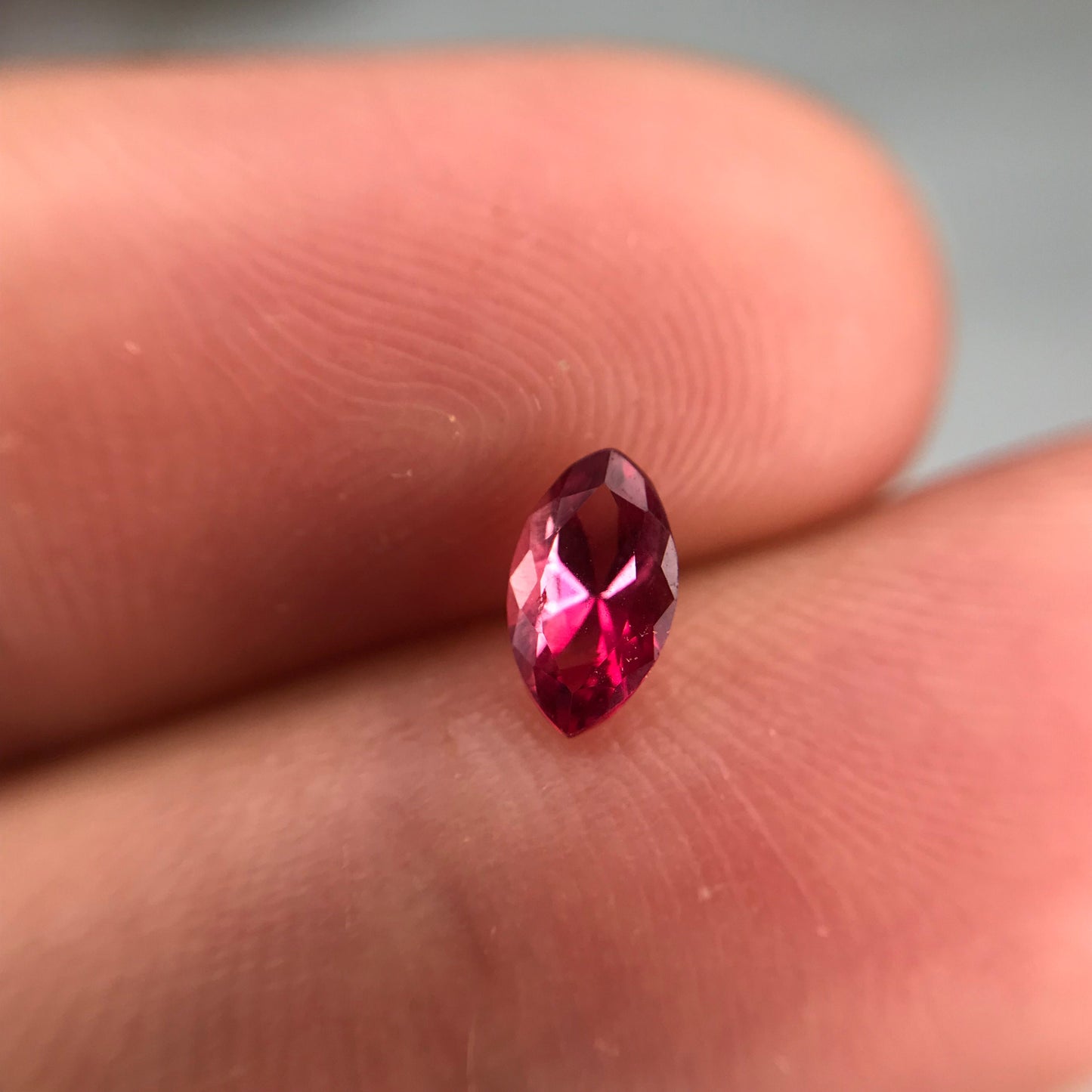 VVS 0.32 Carat Red Beryl 6.3x3.65mm Marquise Cut, Faceted Loose Natural Bixbite, Excellent Clarity