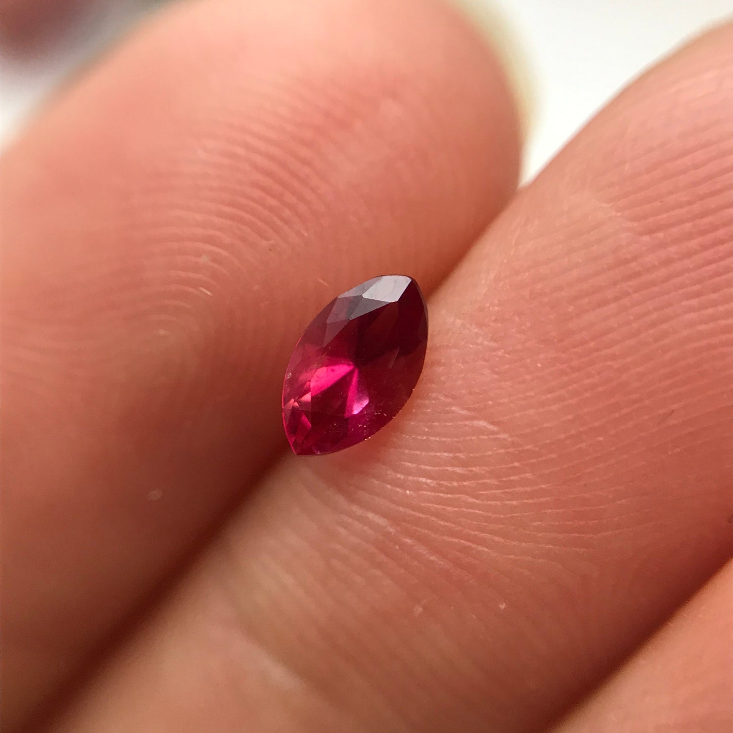 VVS 0.32 Carat Red Beryl 6.3x3.65mm Marquise Cut, Faceted Loose Natural Bixbite, Excellent Clarity
