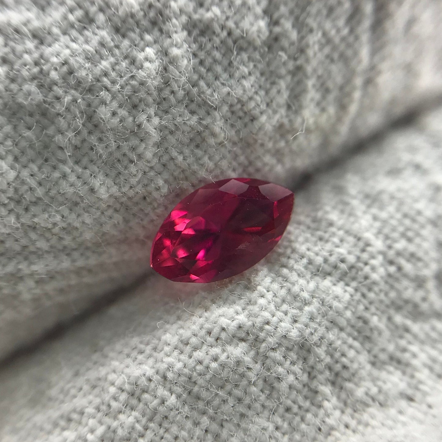 VVS 0.32 Carat Red Beryl 6.3x3.65mm Marquise Cut, Faceted Loose Natural Bixbite, Excellent Clarity