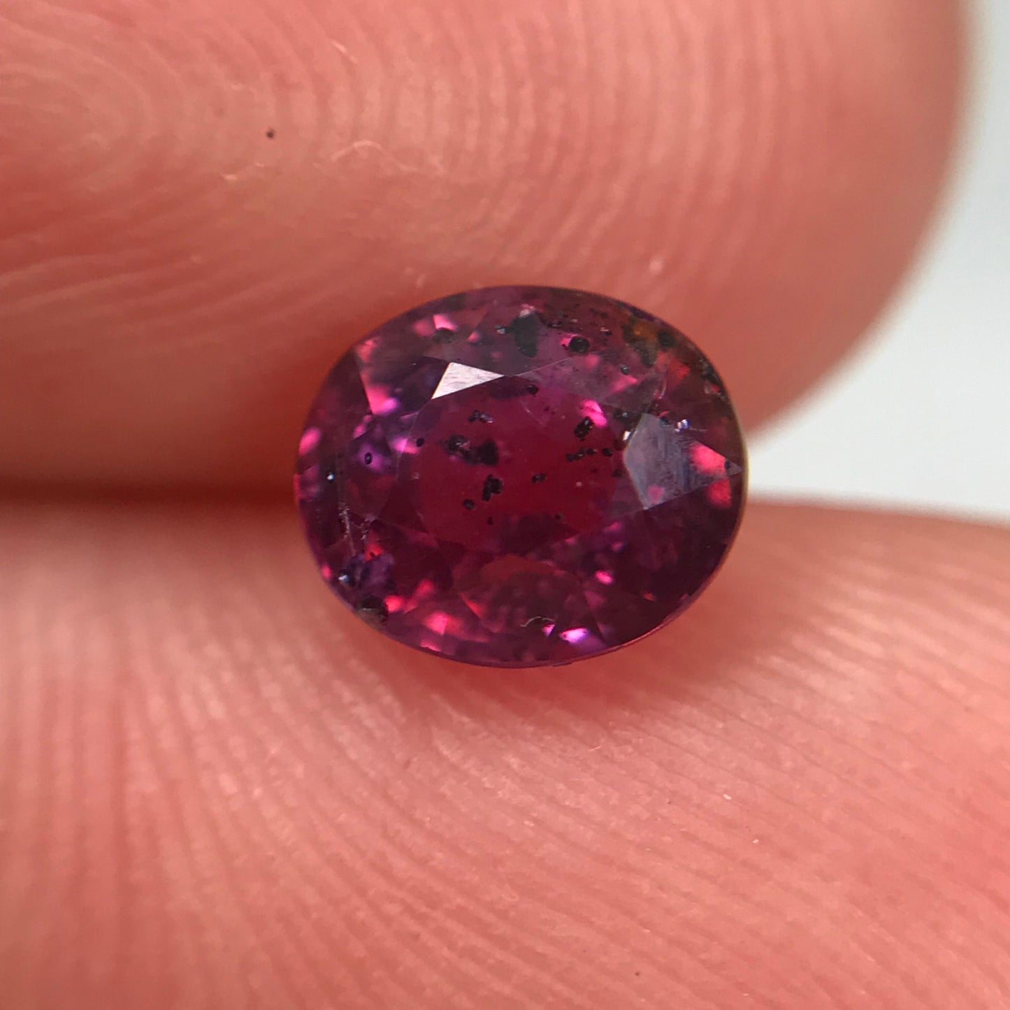 1.25 carat Unheated Purple Sapphire 6.1x5.18mm Oval Cut, Faceted Loose Natural Madagascar Sapphire