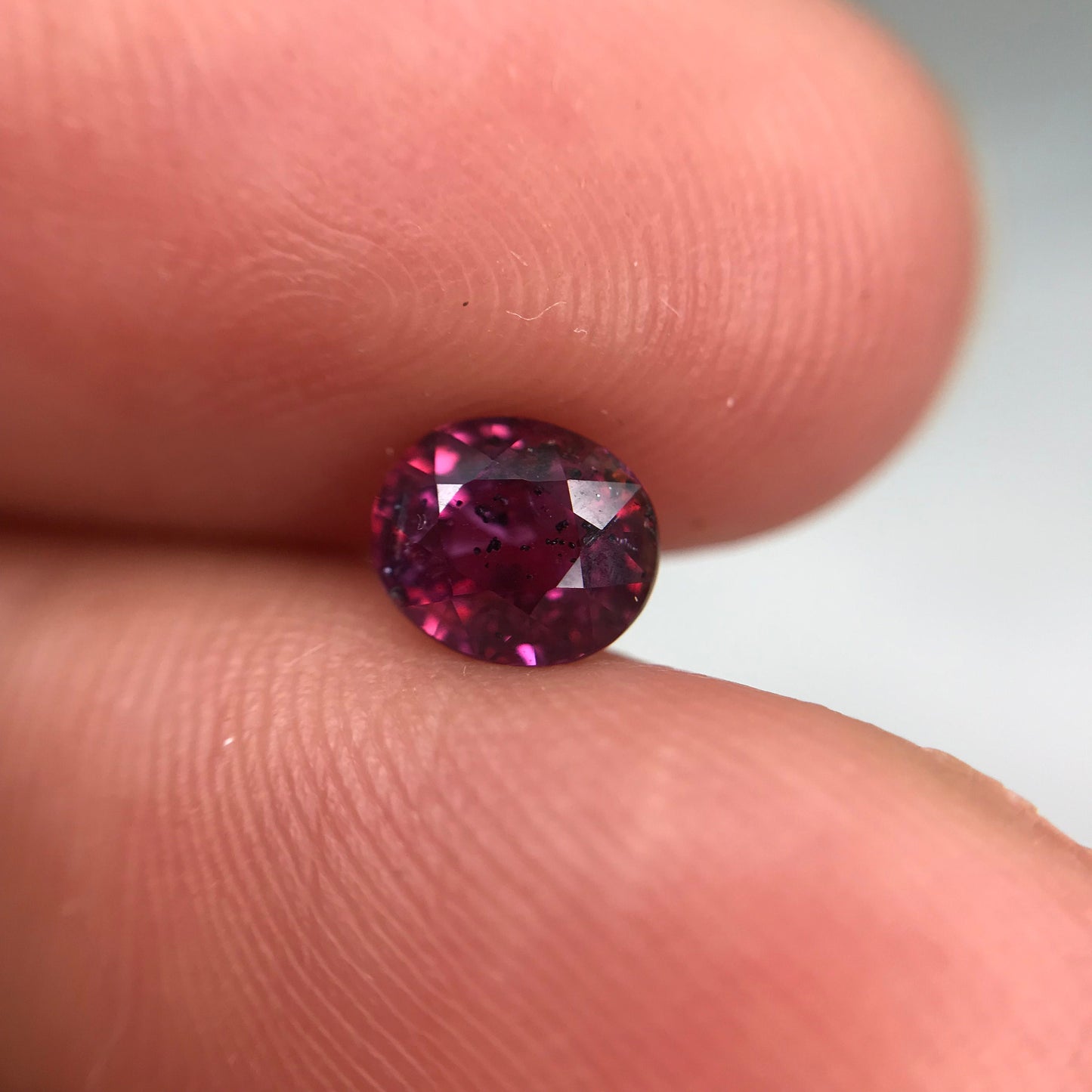 1.25 carat Unheated Purple Sapphire 6.1x5.18mm Oval Cut, Faceted Loose Natural Madagascar Sapphire