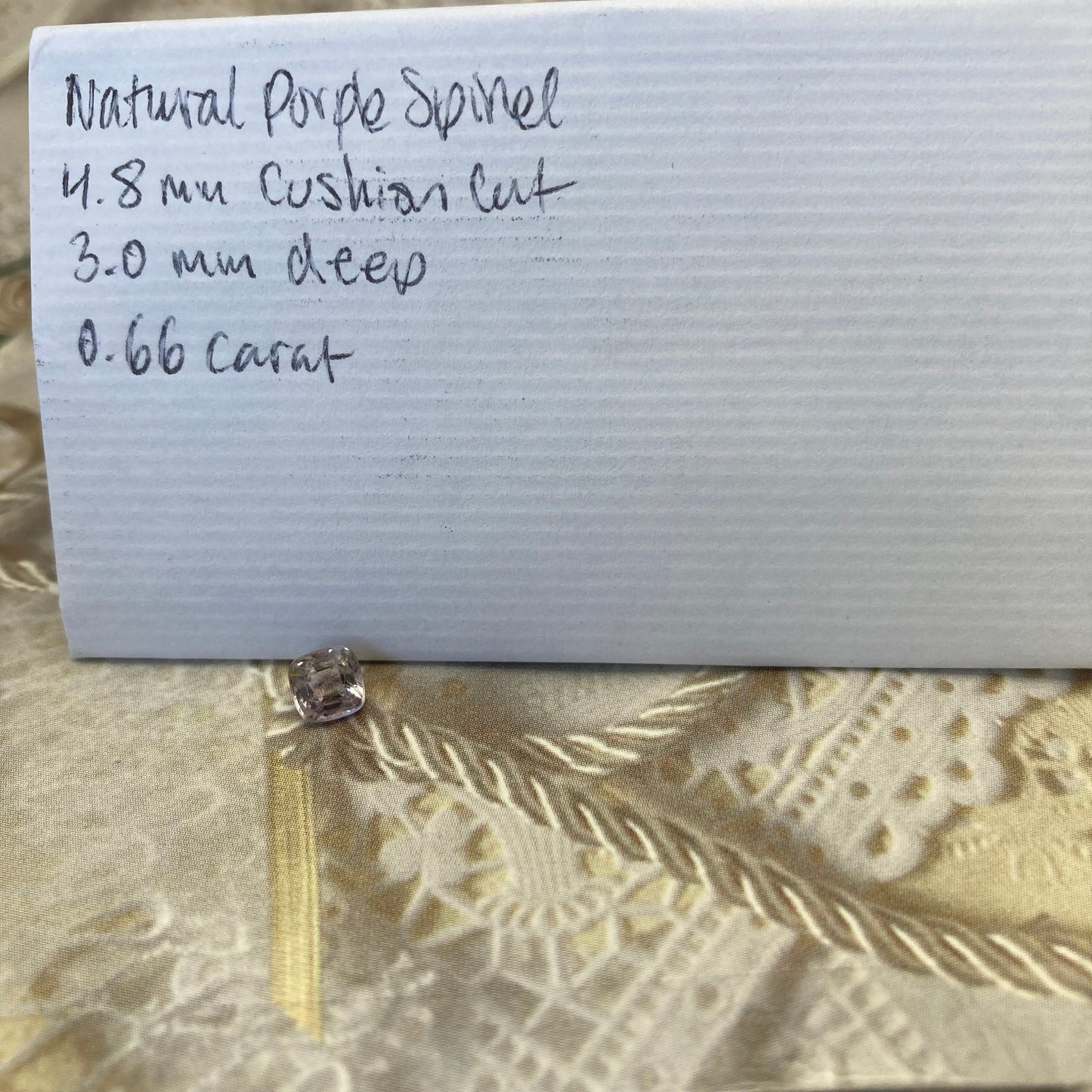 0.66 Ct Natural Purple Spinel 4.8mm Cushion Cut Faceted Loose Gemstone, Grayish Purple Stone, Flowing Gems, 5mm