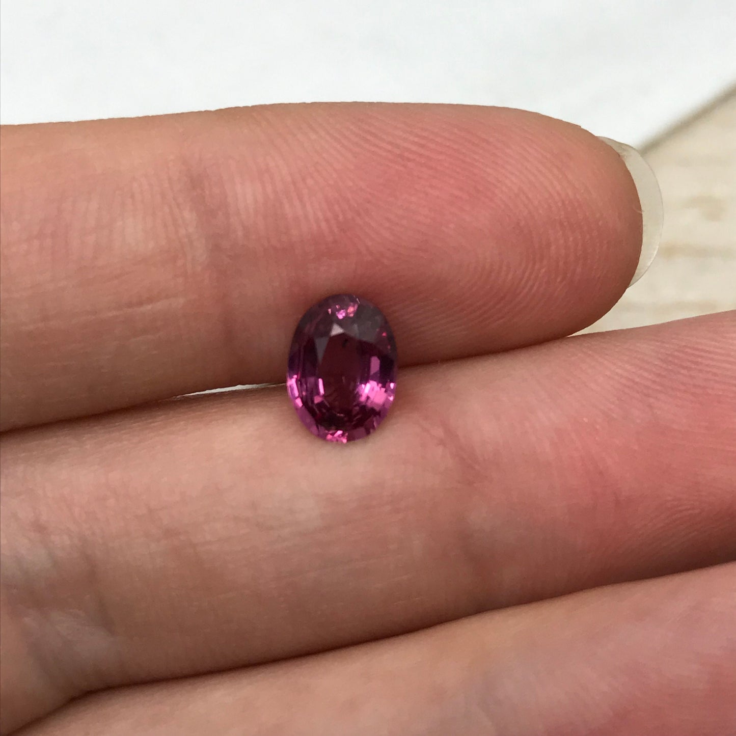 1.44 carat Pinkish Purple Rhodolite Garnet 8.14x6.03mm Oval Cut, Faceted Loose Natural Garnet