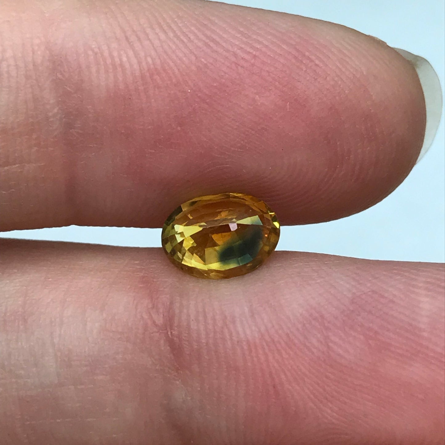 1.51 Carat Heated Yellow Orange Sapphire 7.91x5.82mm Oval Cut, Faceted Loose Gemstone, Australian Sapphire