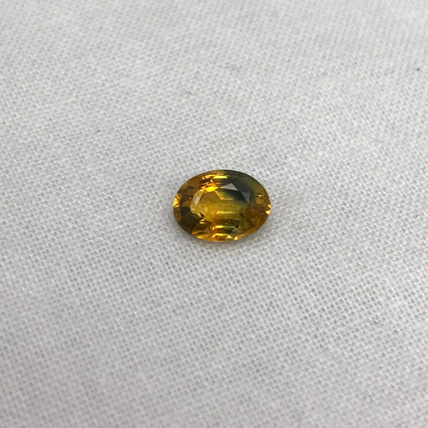 1.51 Carat Heated Yellow Orange Sapphire 7.91x5.82mm Oval Cut, Faceted Loose Gemstone, Australian Sapphire