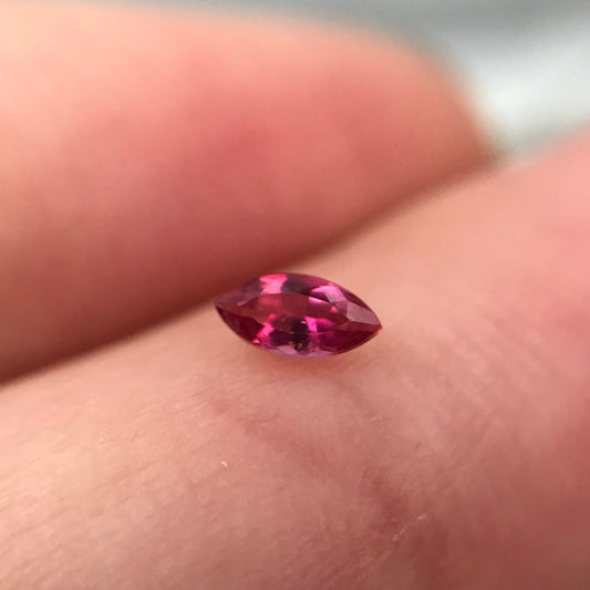 0.09 Carat Red Beryl 4.55x2.3mm Marquise Cut, Faceted Loose Natural Red Beryl, Bixbite
