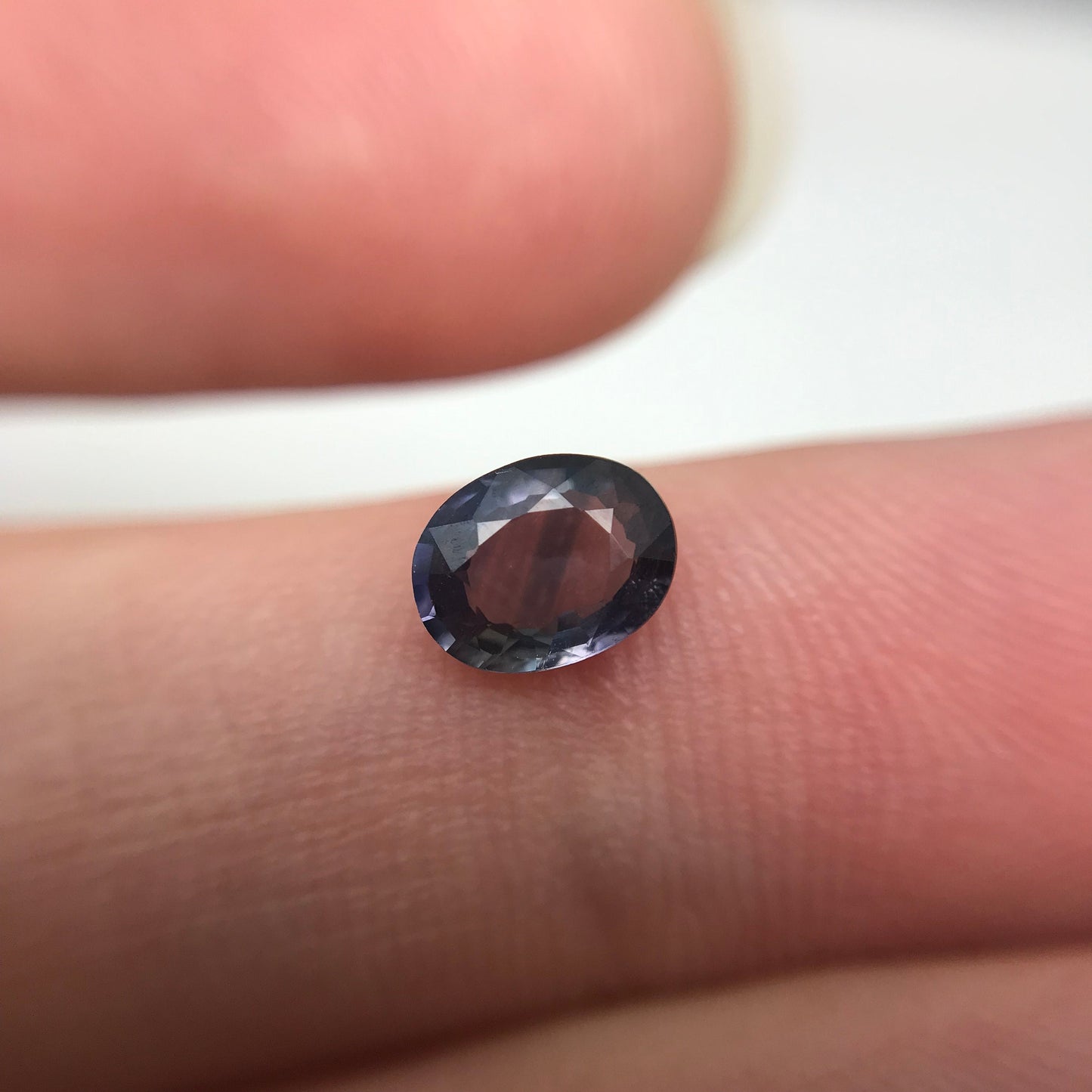 0.73 Carat Natural Purple Sapphire 6.28x4.85mm Oval Cut, Unheated Faceted Loose Madagascar Sapphire