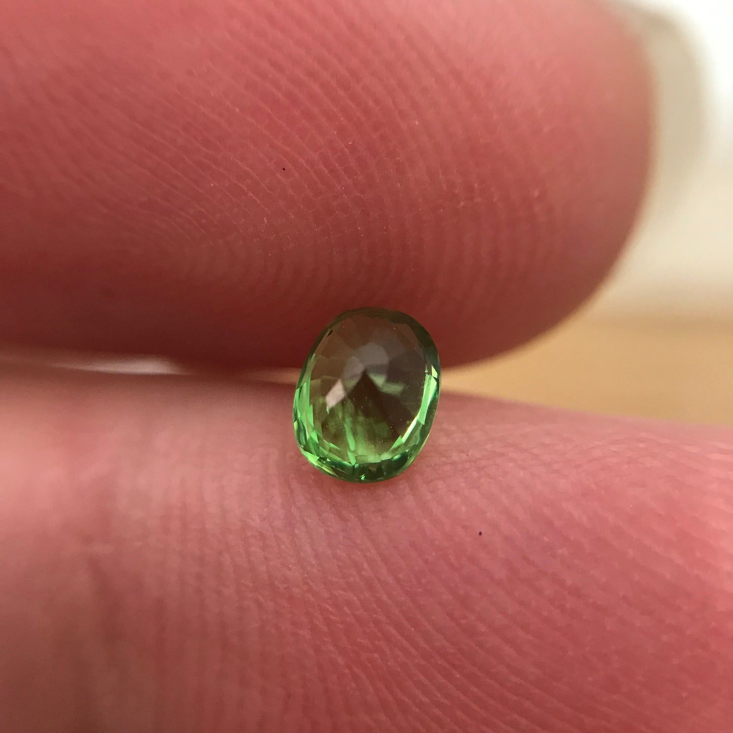 0.47 carat Natural Green Tsavorite Garnet 5.0x3.9mm Oval Cut, Faceted Loose Gemstone