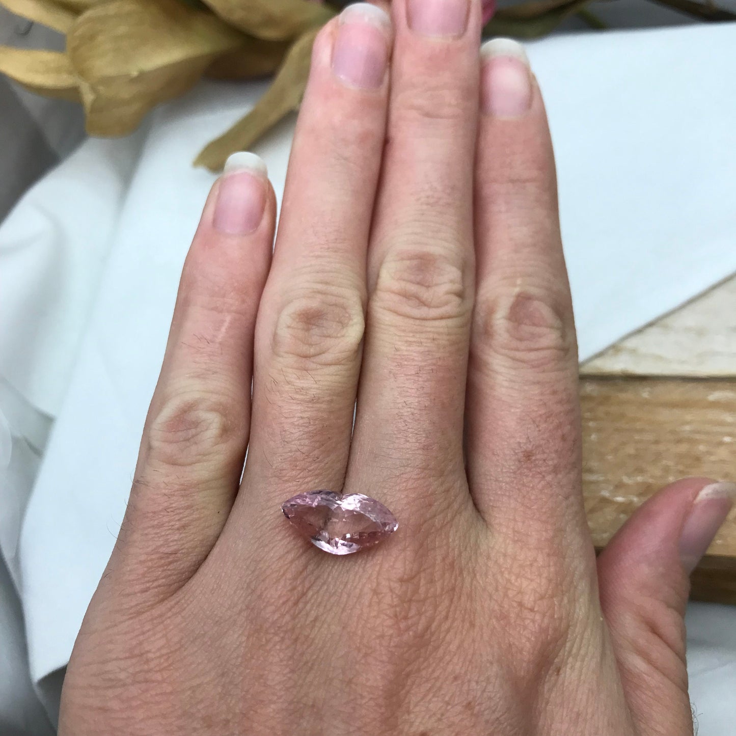 4.42 Carat Pink Tourmaline 15.68x7.93mm Lips Shaped Cut, Unmounted Faceted Loose Gemstone for Jewelry Setting