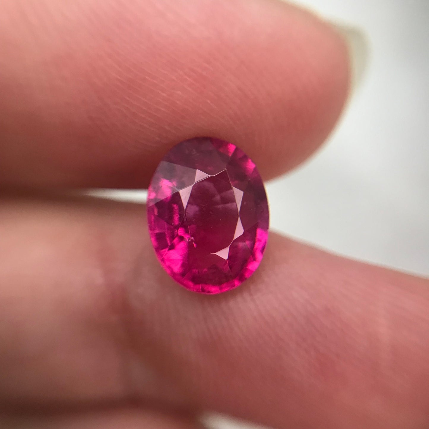 2.61 Carat Pink Tourmaline 9.8x7.75mm Oval Cut, Faceted Loose Natural Rubellite Tourmaline