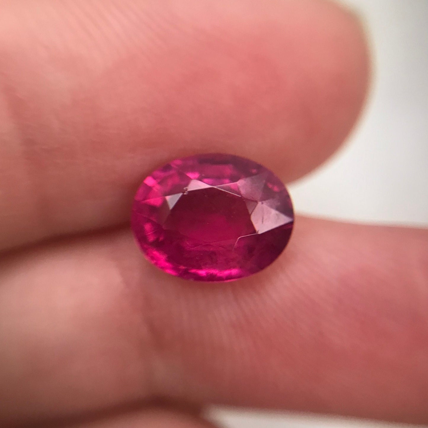 2.61 Carat Pink Tourmaline 9.8x7.75mm Oval Cut, Faceted Loose Natural Rubellite Tourmaline