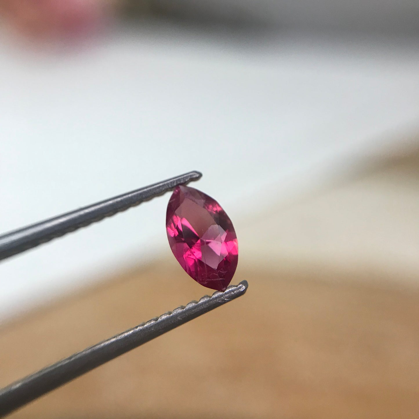 0.29 Carat Red Beryl 6.75x3.9mm Marquise Cut, Faceted Loose Natural Red Beryl, Bixbite